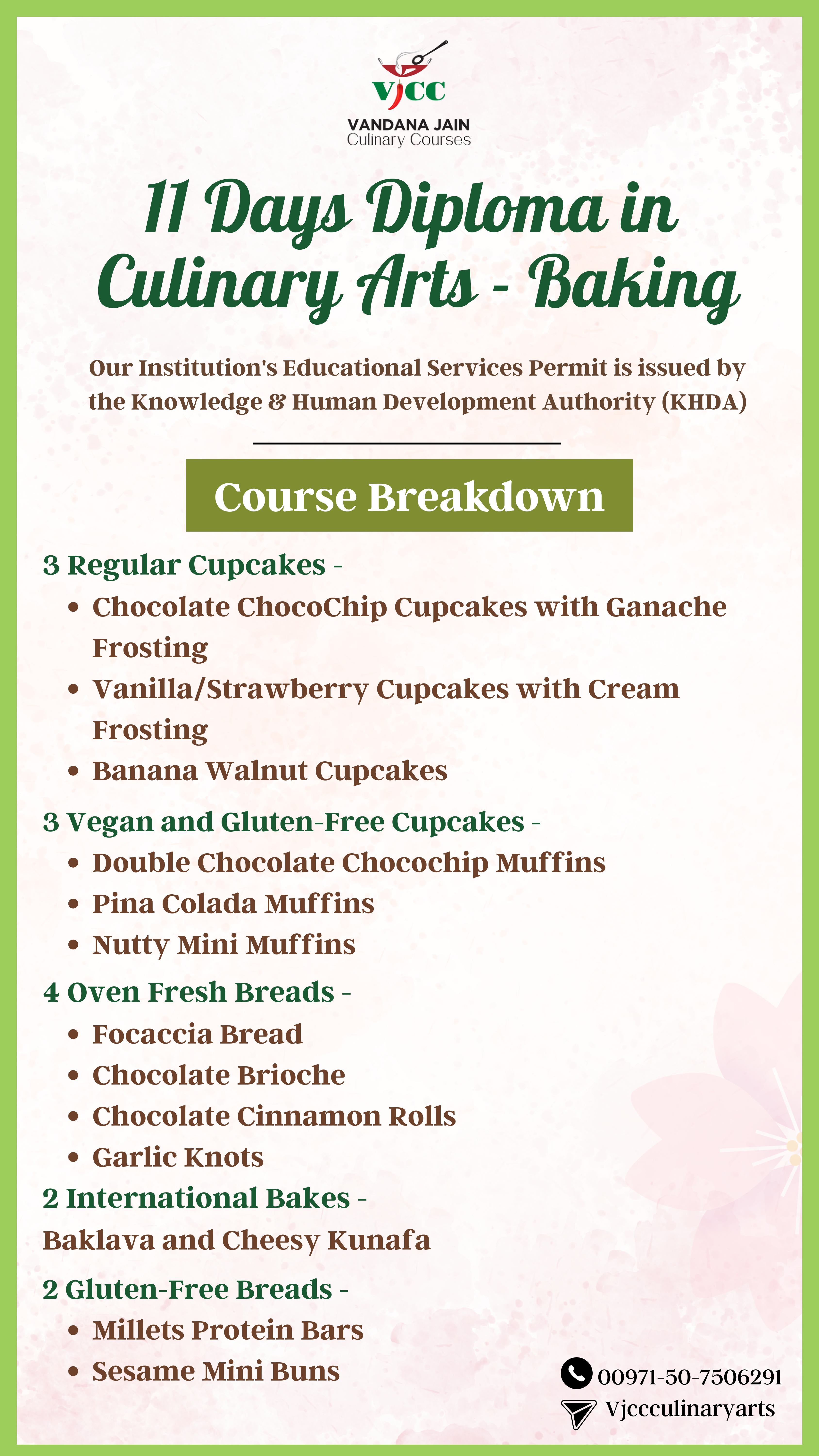 11 Days Diploma in Culinary Arts - Baking