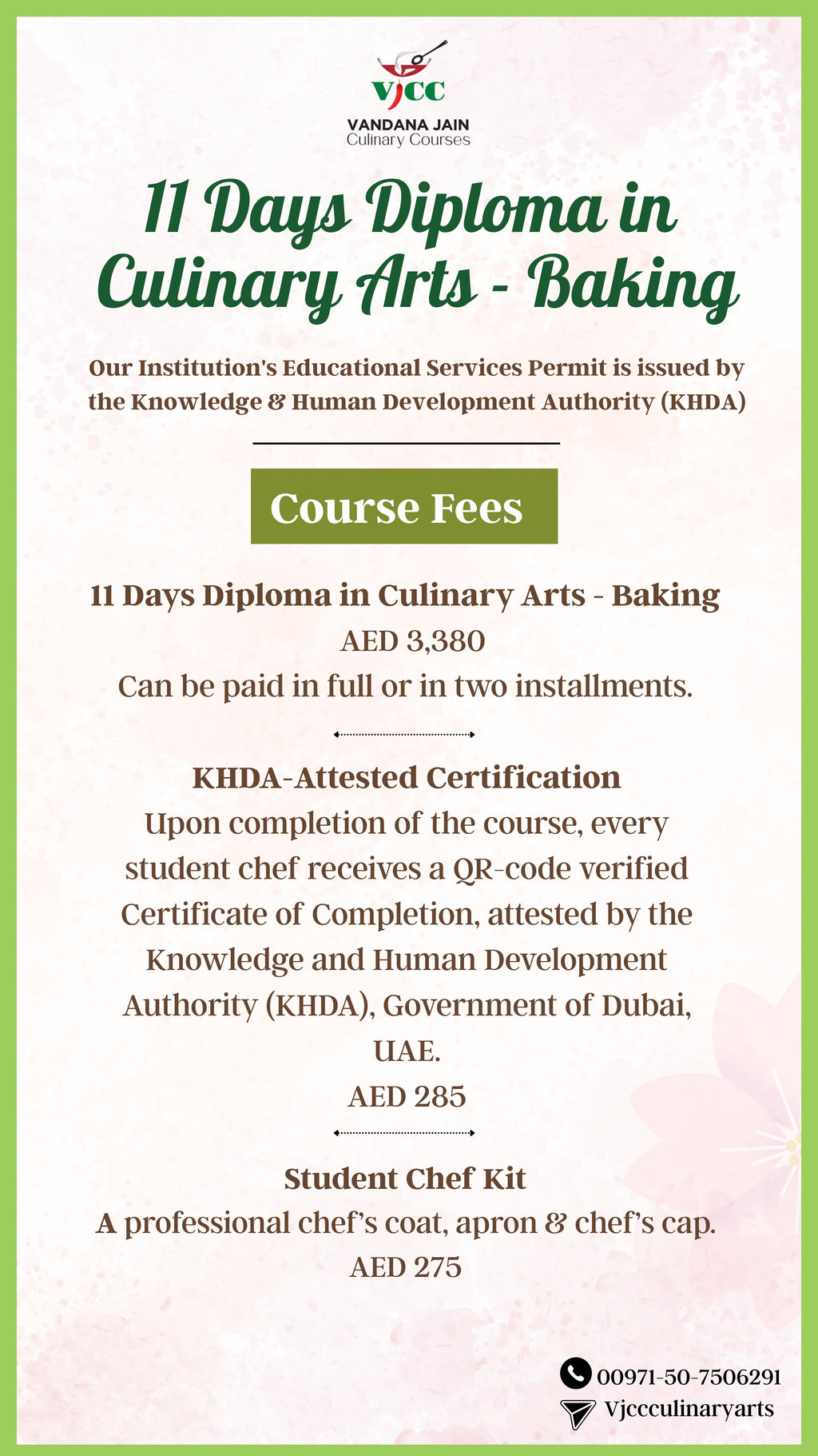 11 Days Diploma in Culinary Arts - Baking