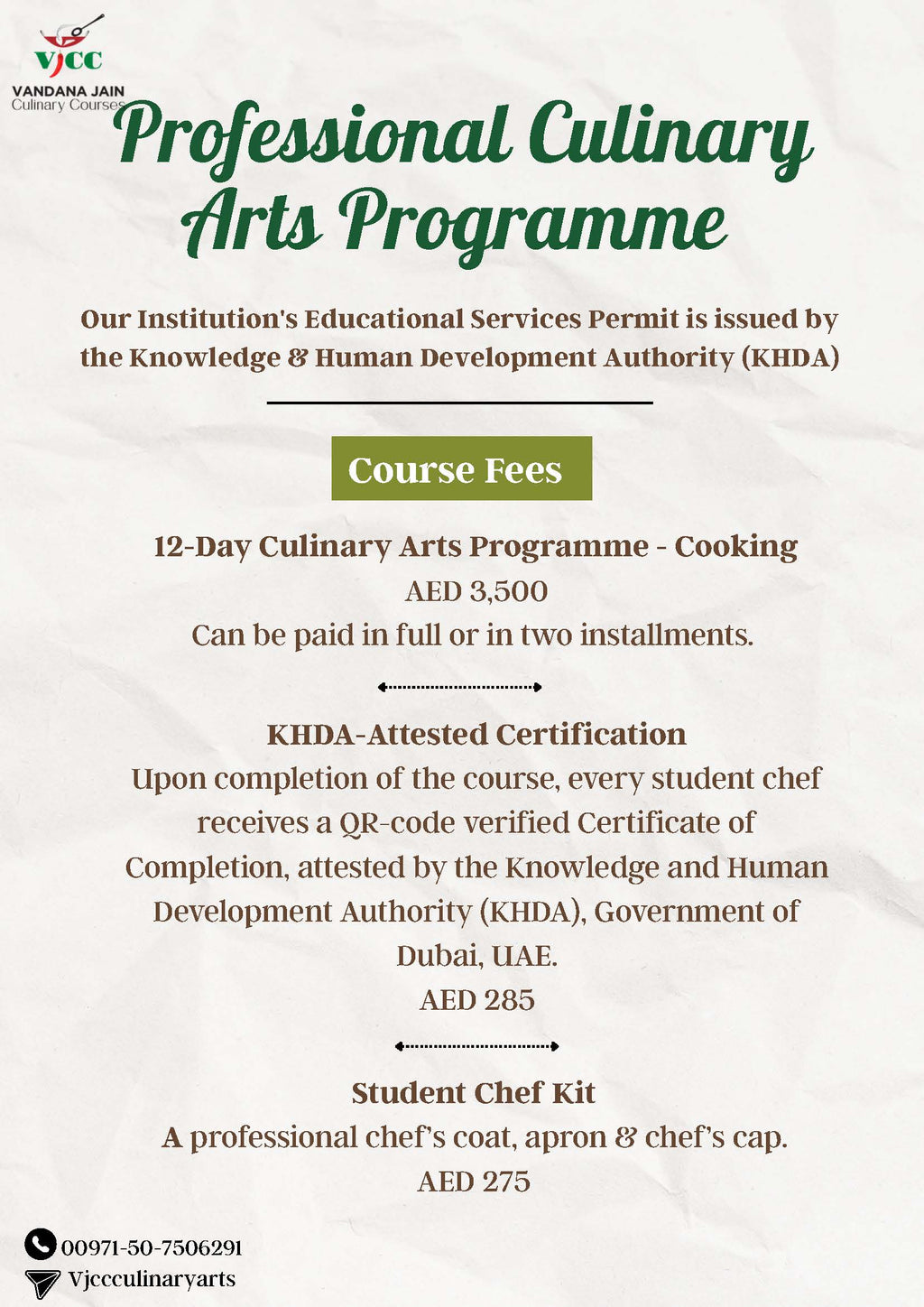 12-Day Culinary Arts Programme-Cooking