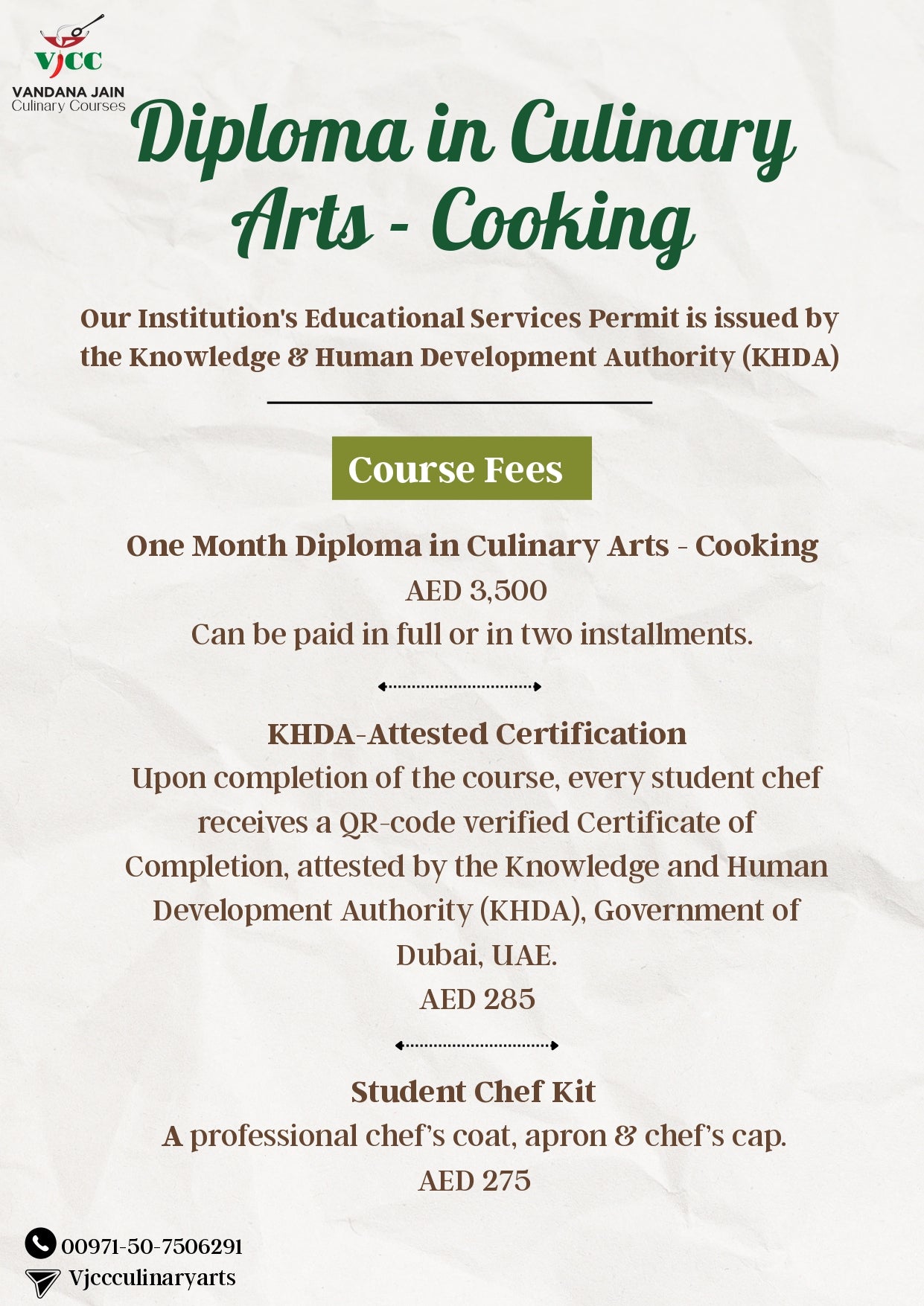 12 Day Cooking Diploma Course