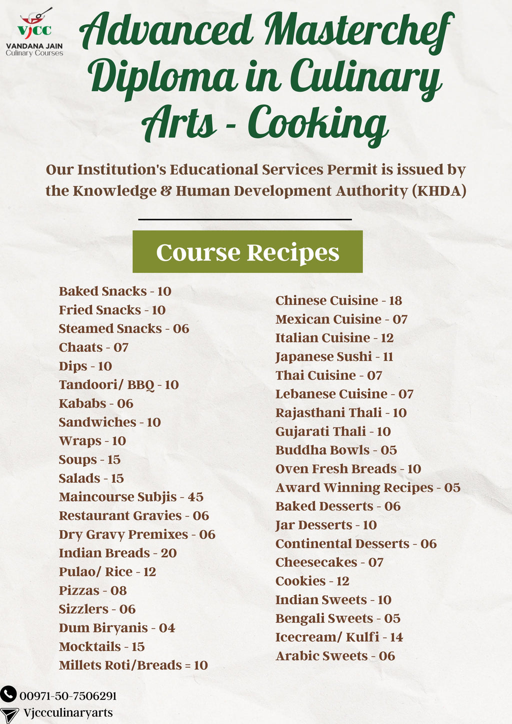Advanced MasterChef in Culinary Arts - Cooking (12 months)