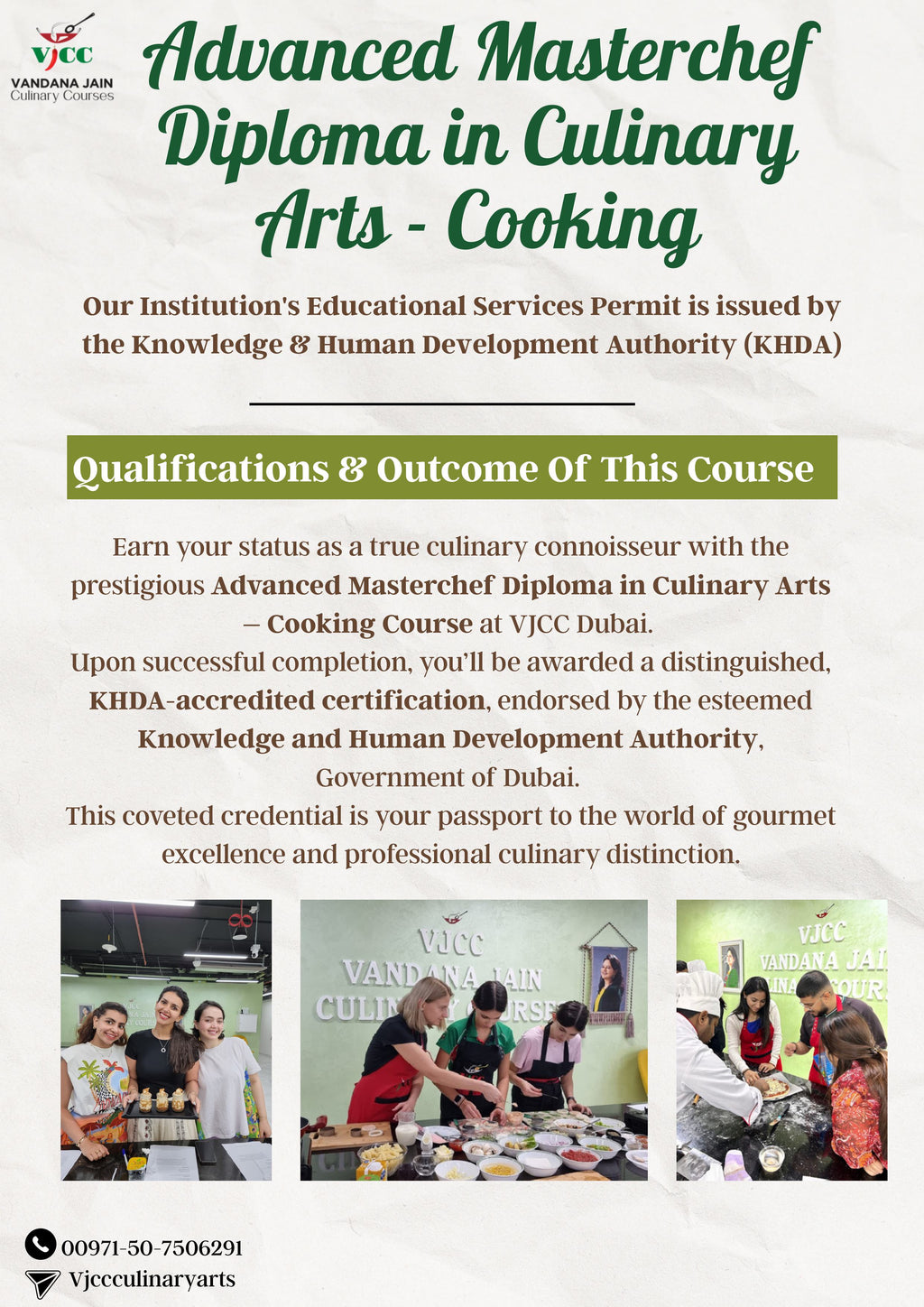 Advanced MasterChef in Culinary Arts - Cooking (12 months)