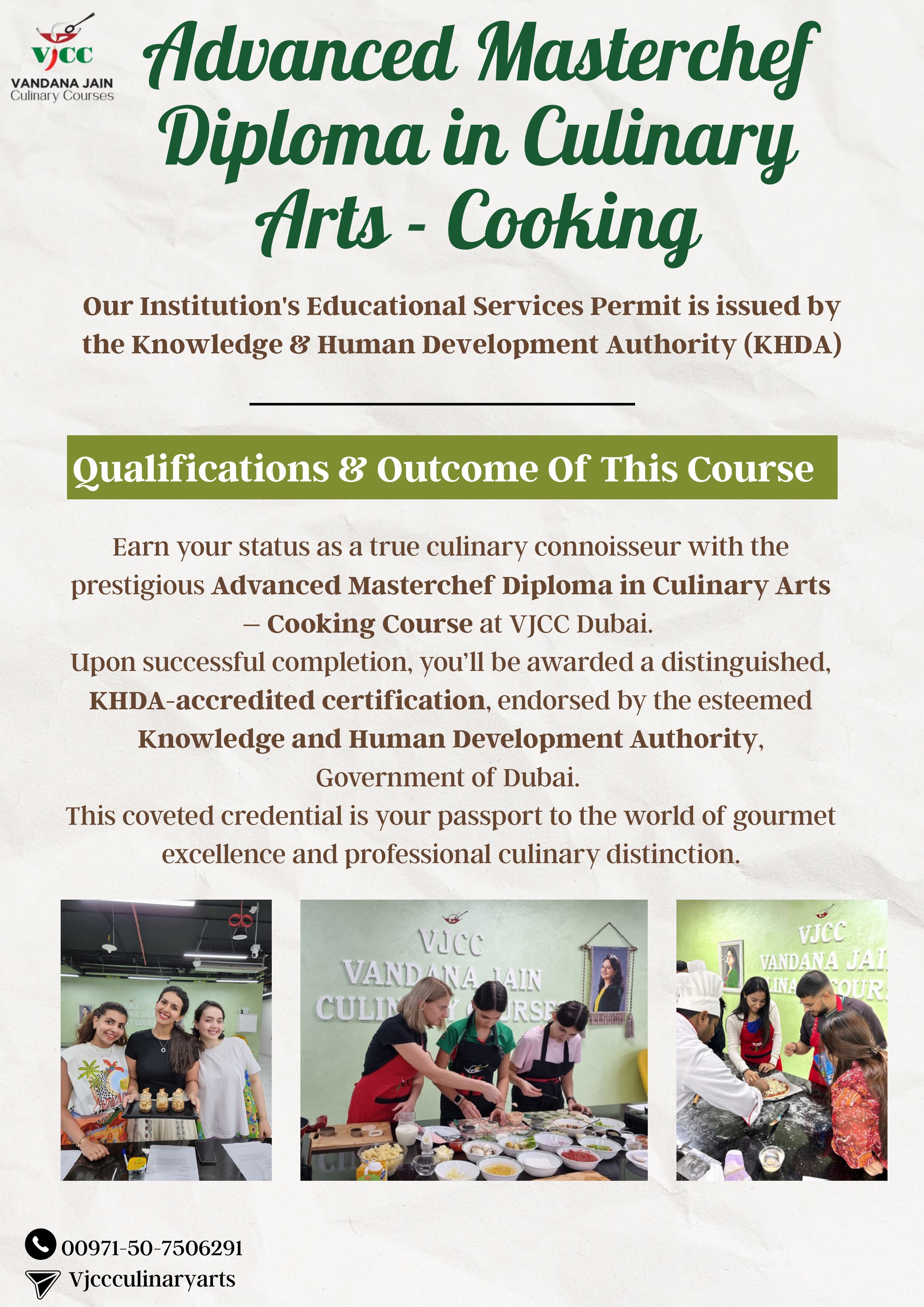 Advanced MasterChef in Culinary Arts - Cooking (12 months)