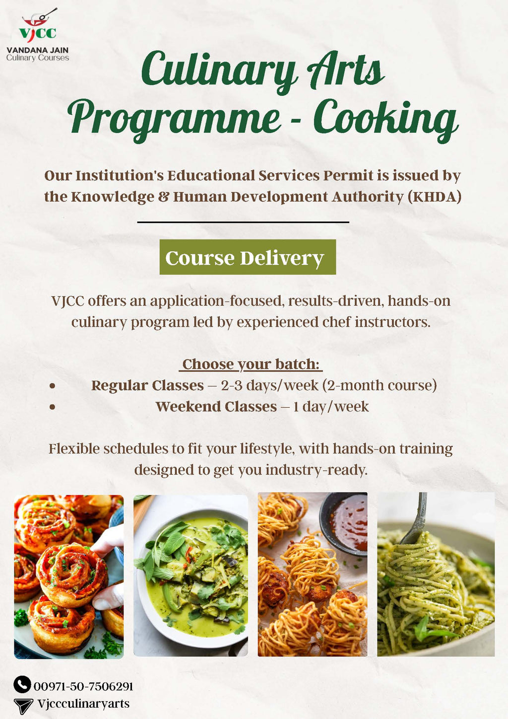 18 Day Culinary Arts Programme-Cooking Course