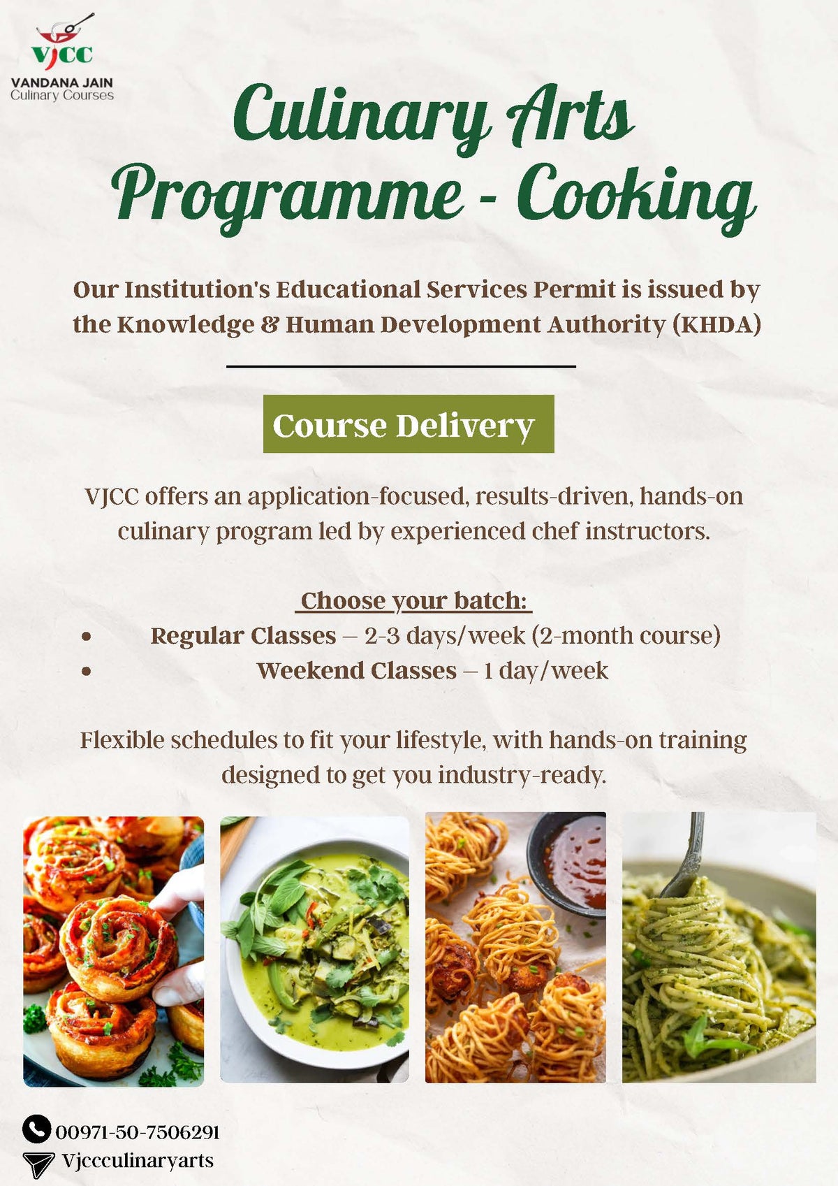 18 Day Culinary Arts Programme-Cooking Course