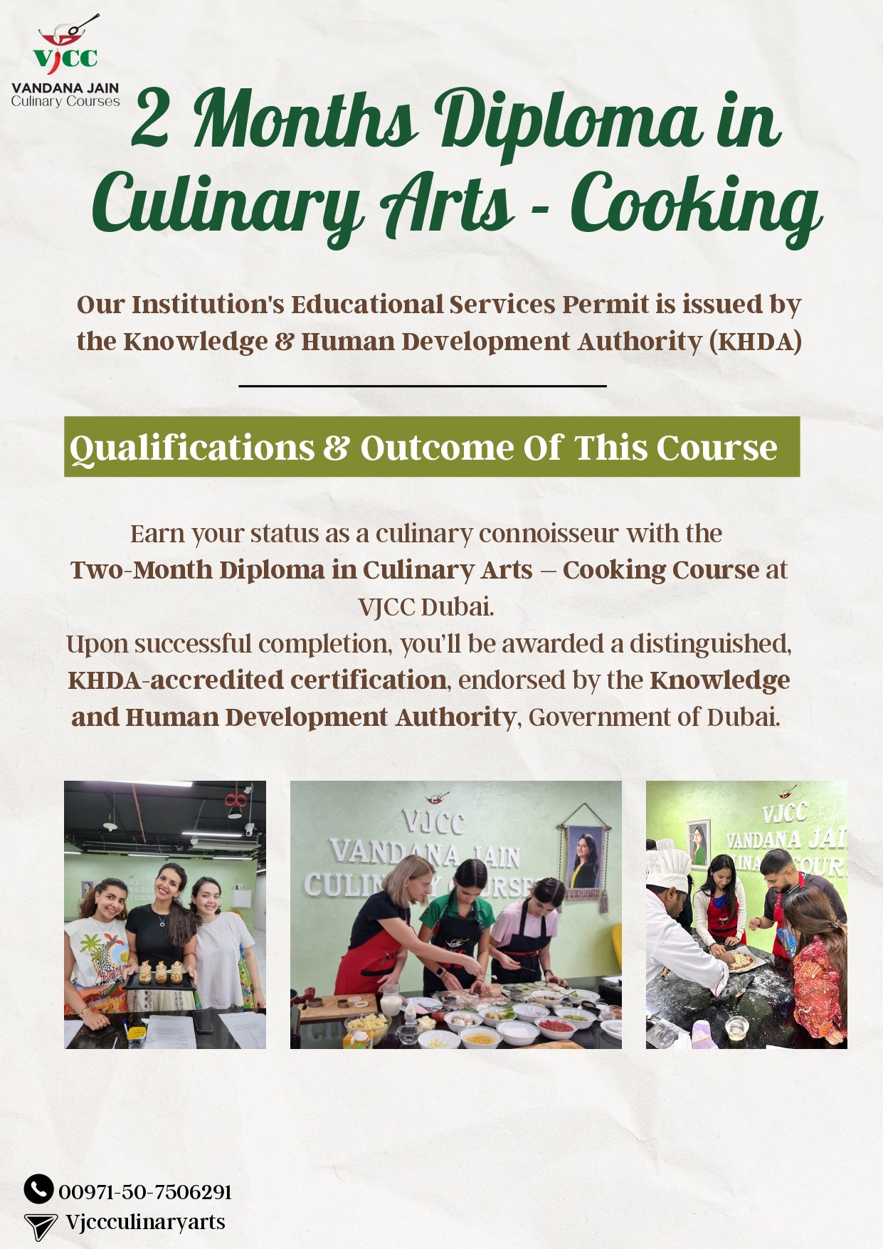 Diploma in Culinary Arts - Cooking (2 months)