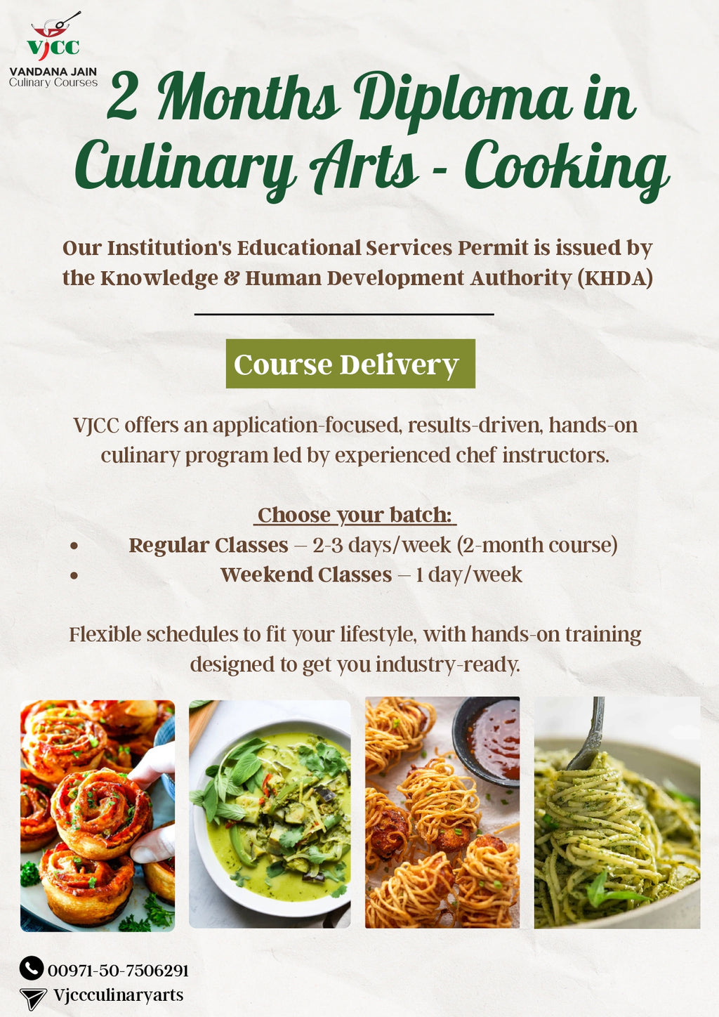 Diploma in Culinary Arts - Cooking (2 months)