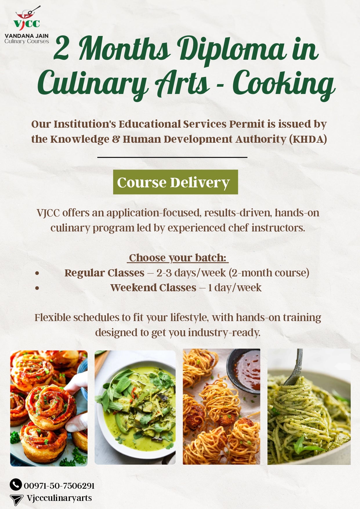 Diploma in Culinary Arts - Cooking (2 months)