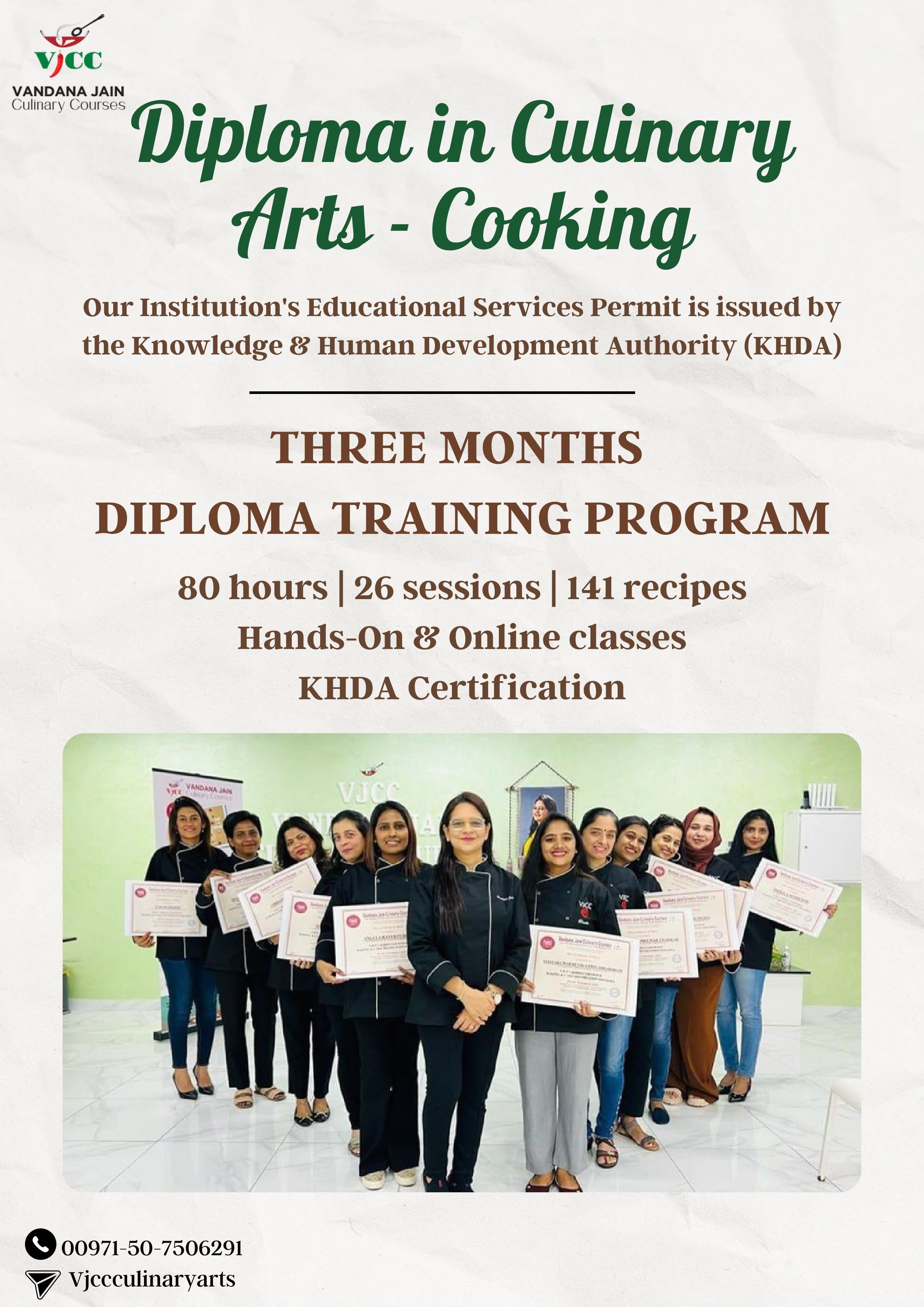 Diploma in Culinary Arts - Cooking (3 months)