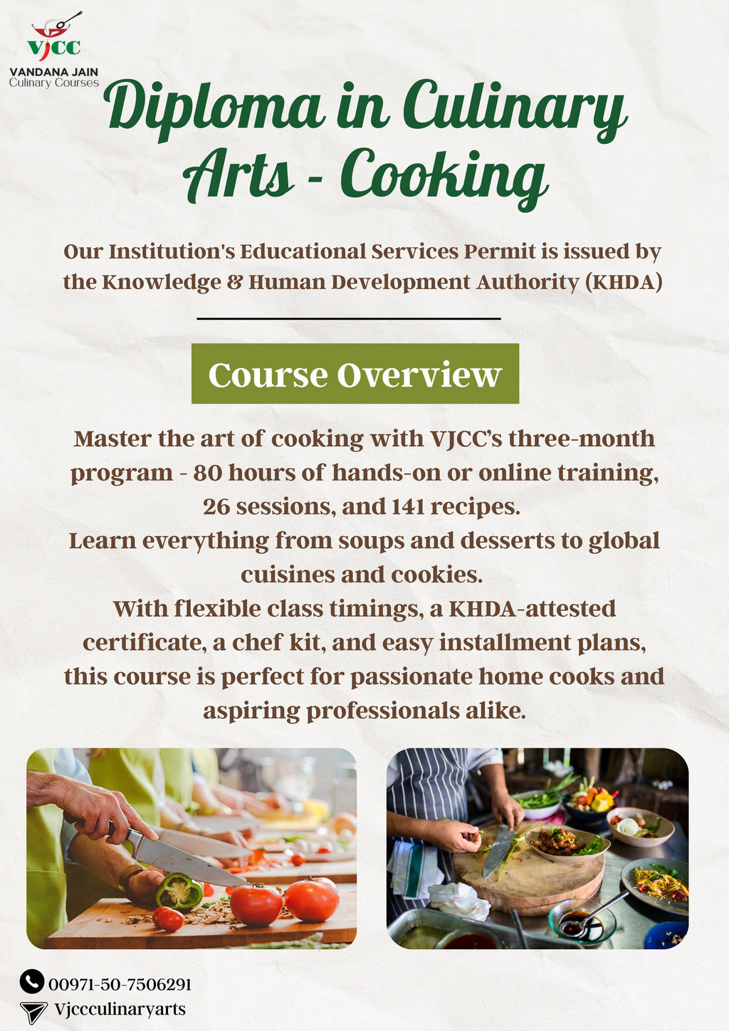 Diploma in Culinary Arts - Cooking (3 months)
