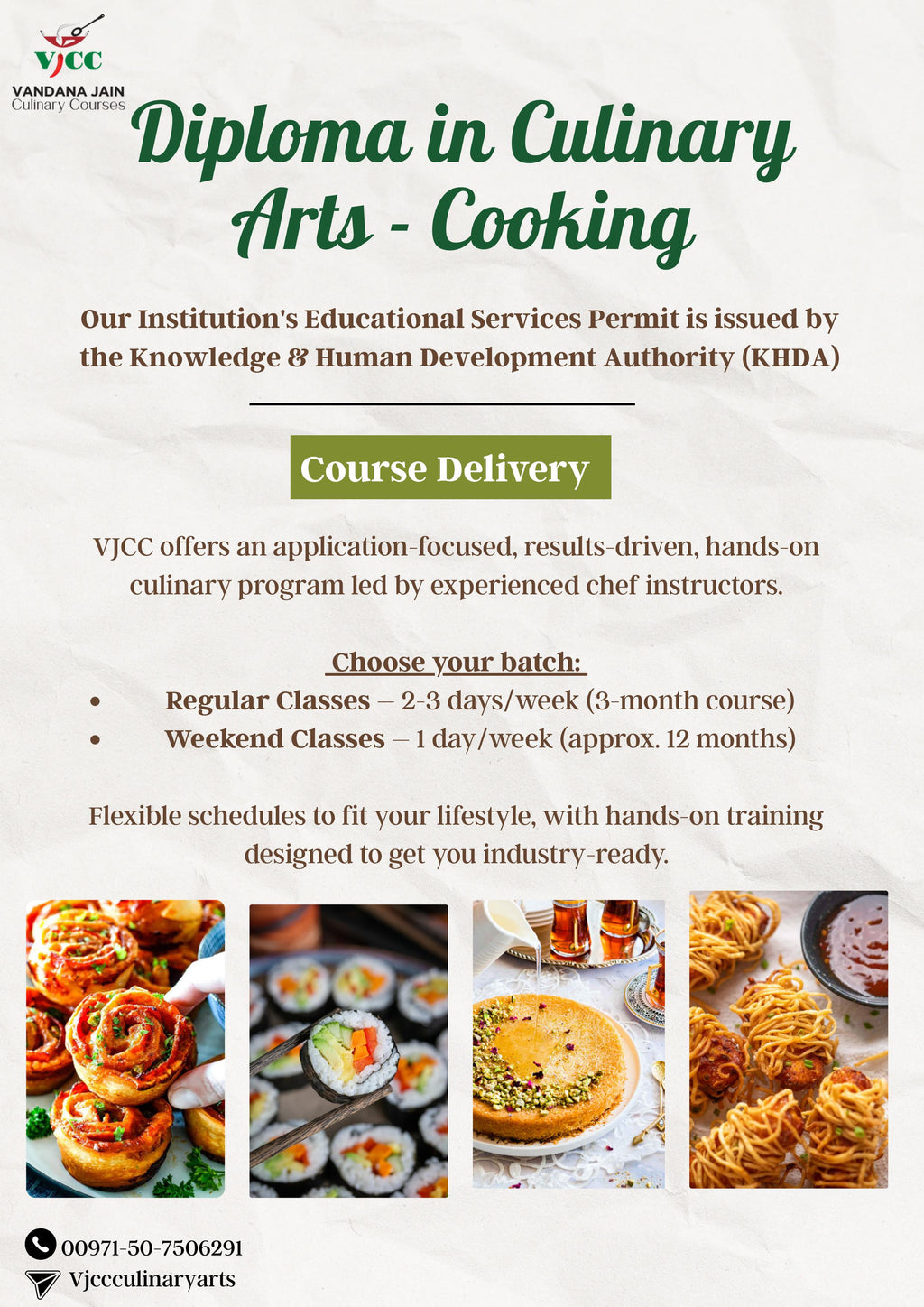 Diploma in Culinary Arts - Cooking (3 months)