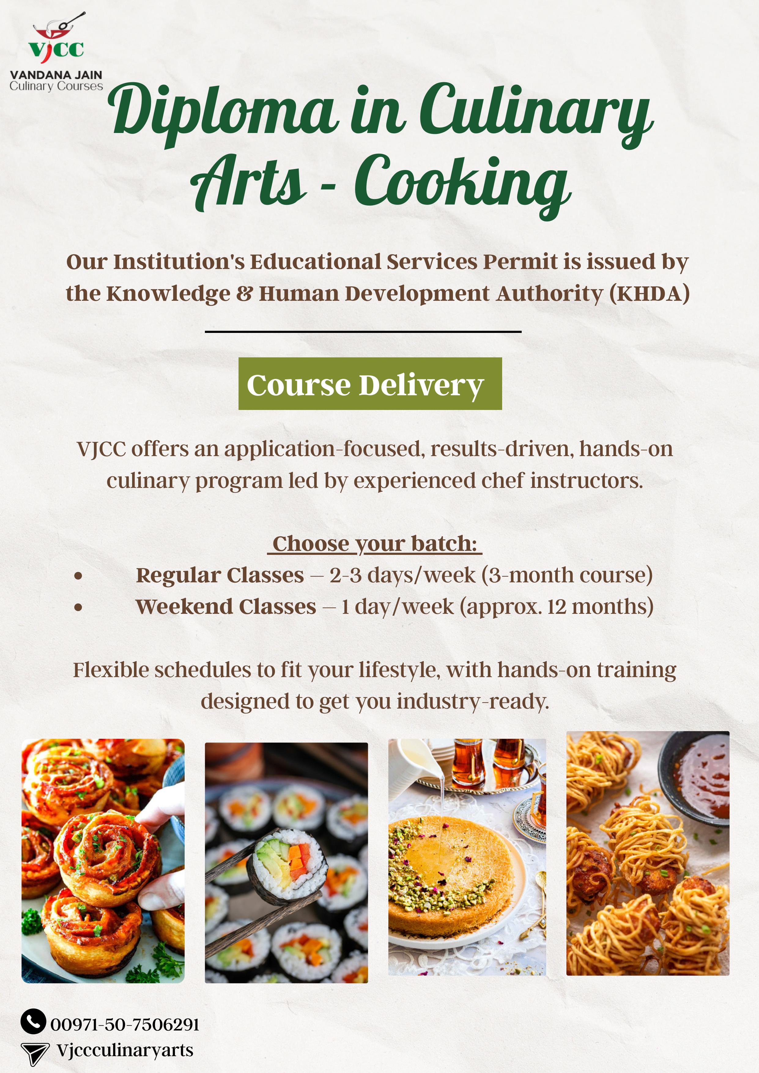 Diploma in Culinary Arts - Cooking (3 months)