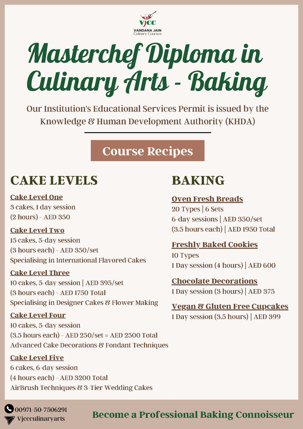 Masterchef Diploma in Baking & Cake Decoration- (41 Days)