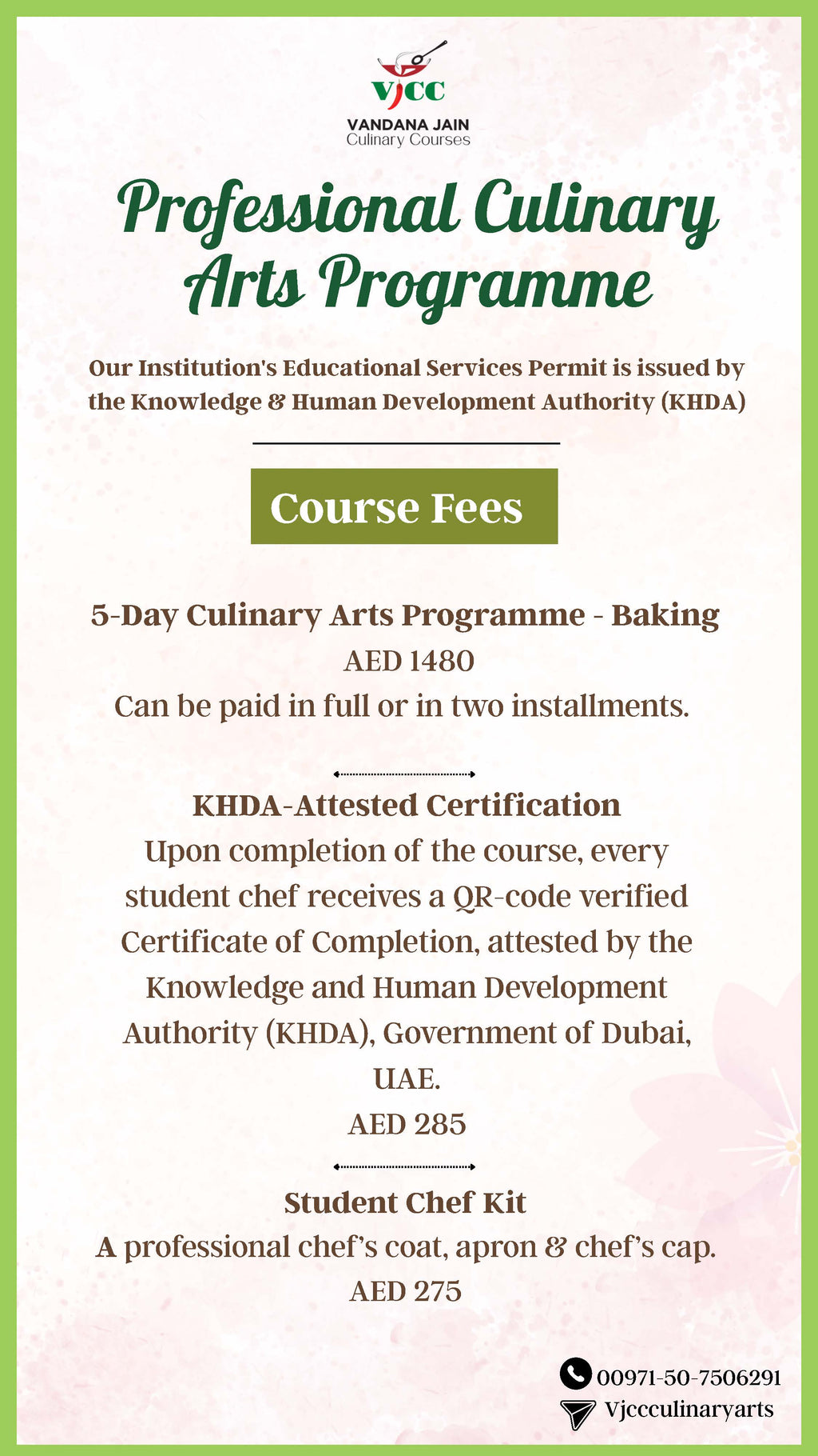5-Day Culinary Arts Programme - Baking