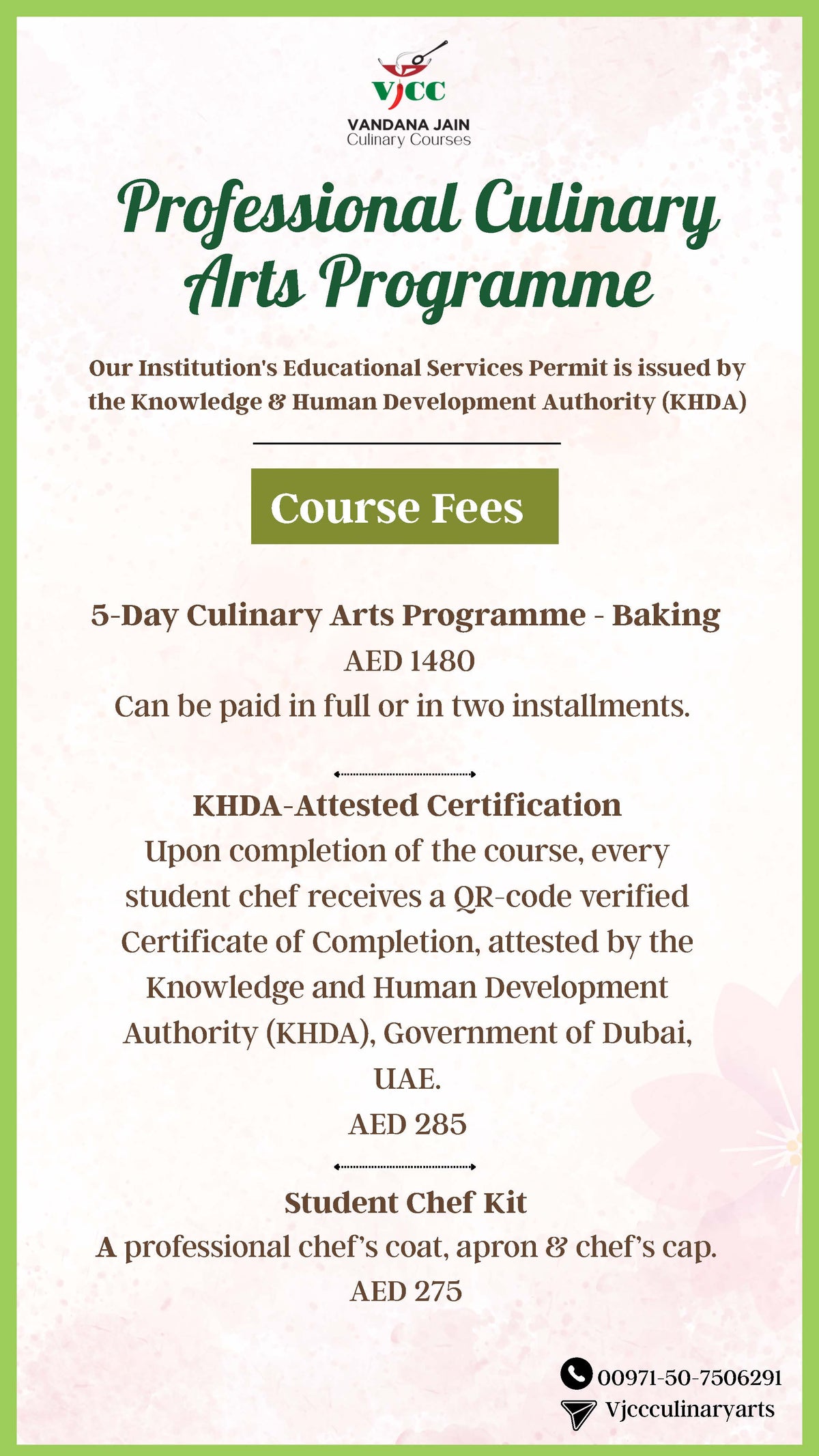 5-Day Culinary Arts Programme - Baking