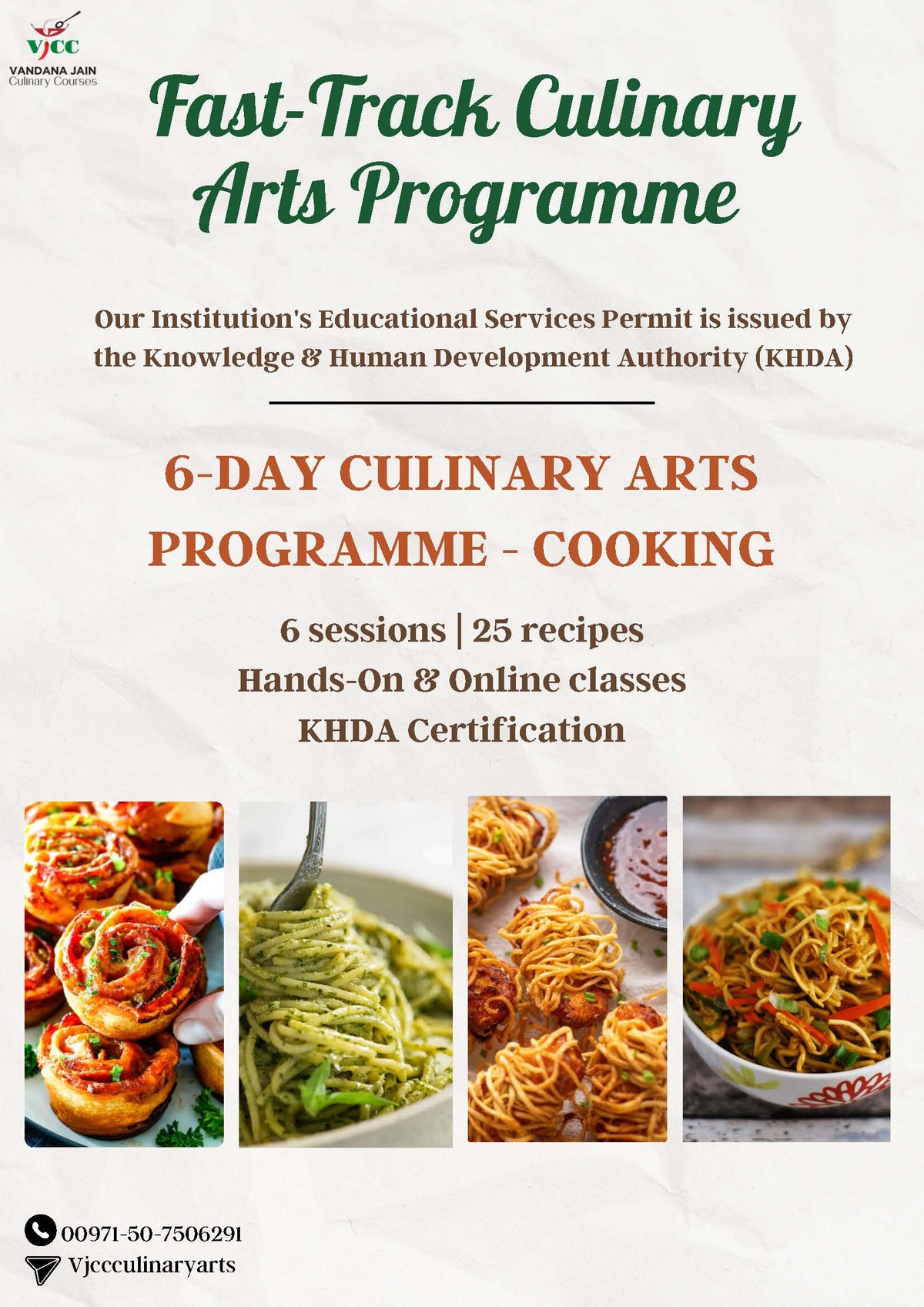 6-Day Culinary Arts Programme- Cooking