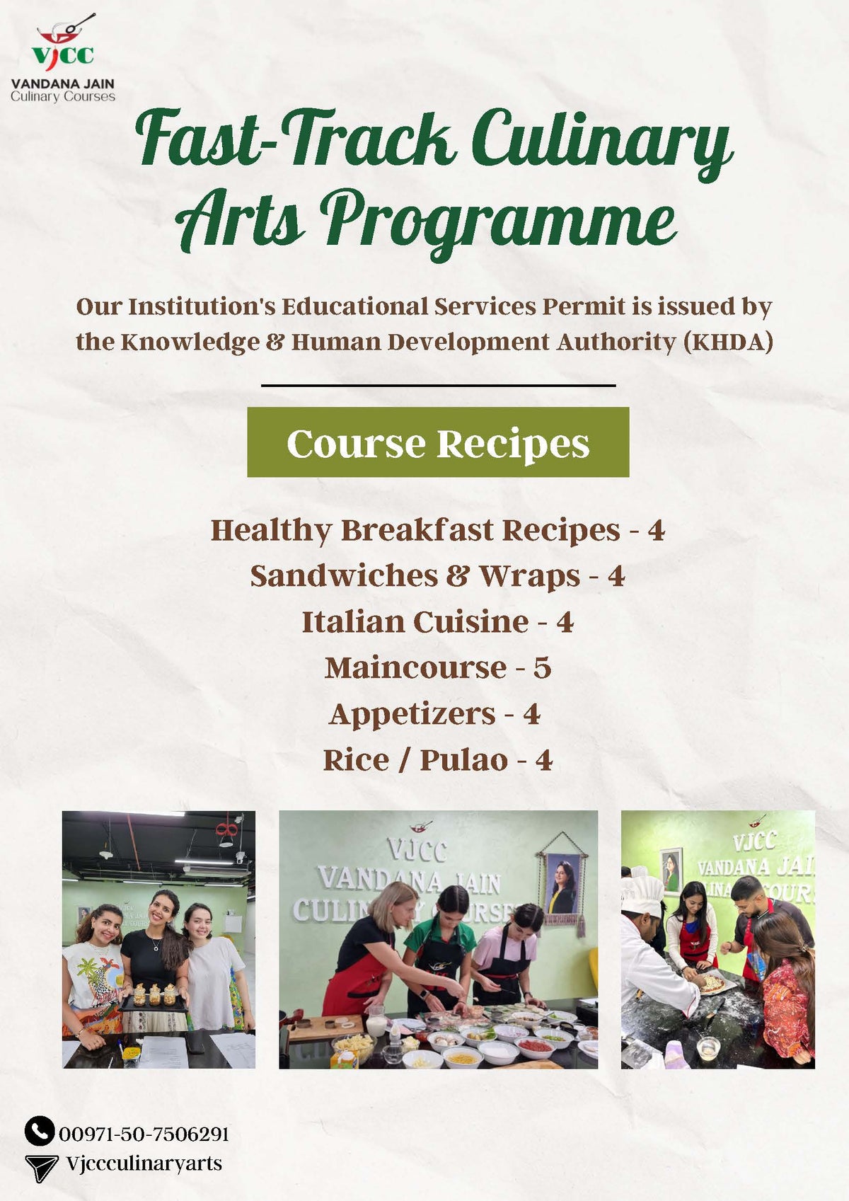 6-Day Culinary Arts Programme- Cooking