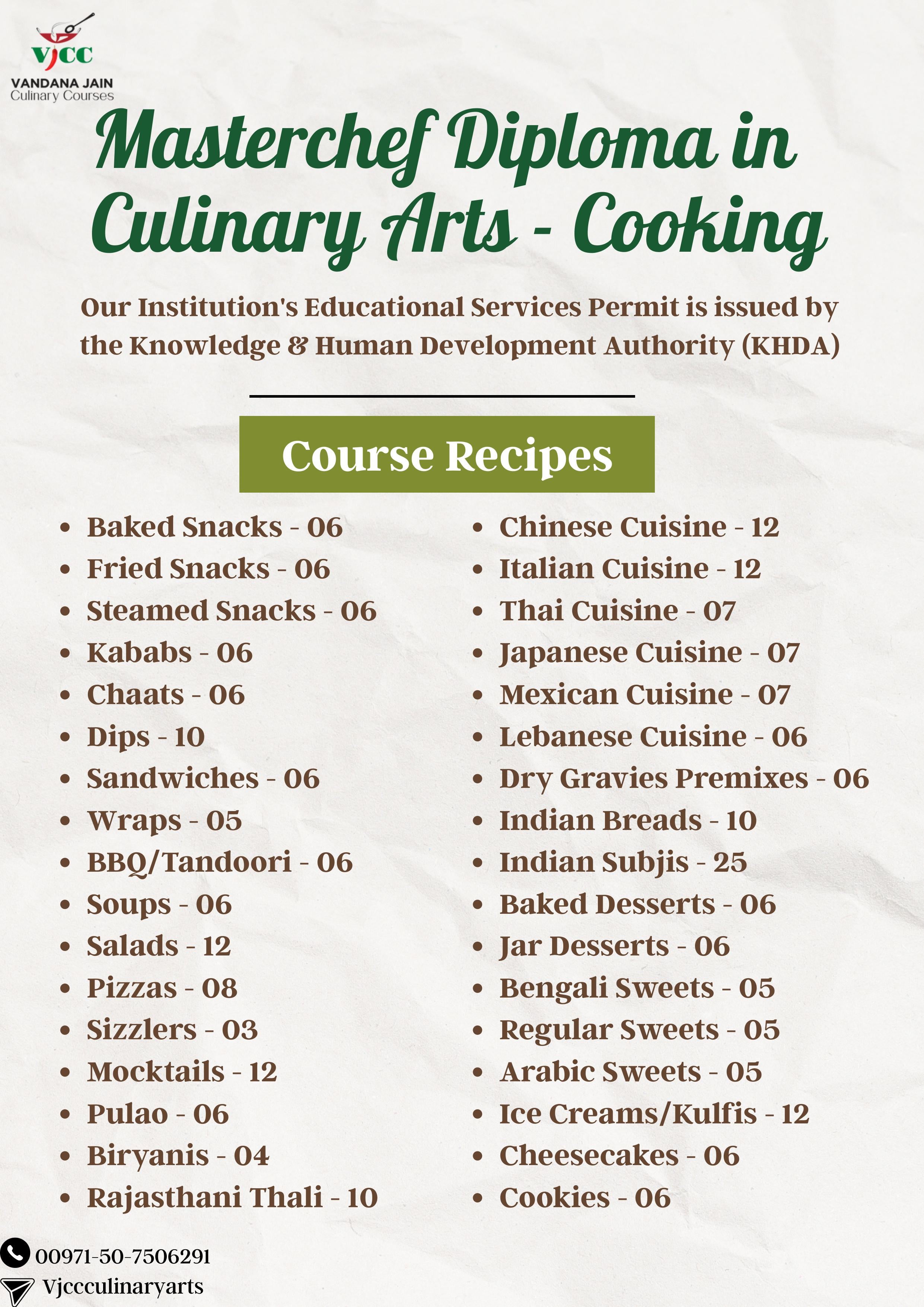 Masterchef Diploma in Culinary Arts - Cooking (6 months)