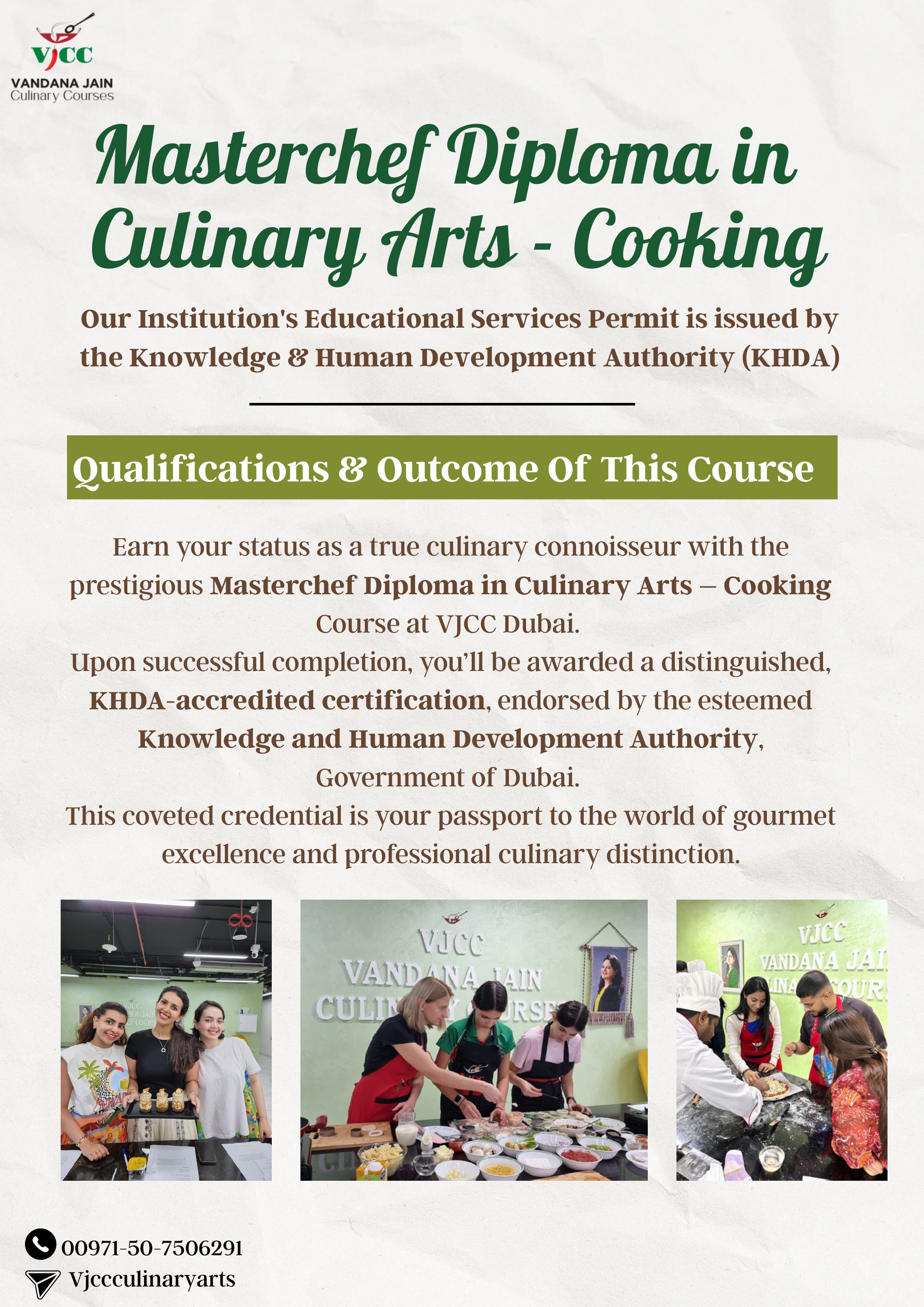 Masterchef Diploma in Culinary Arts - Cooking (6 months)