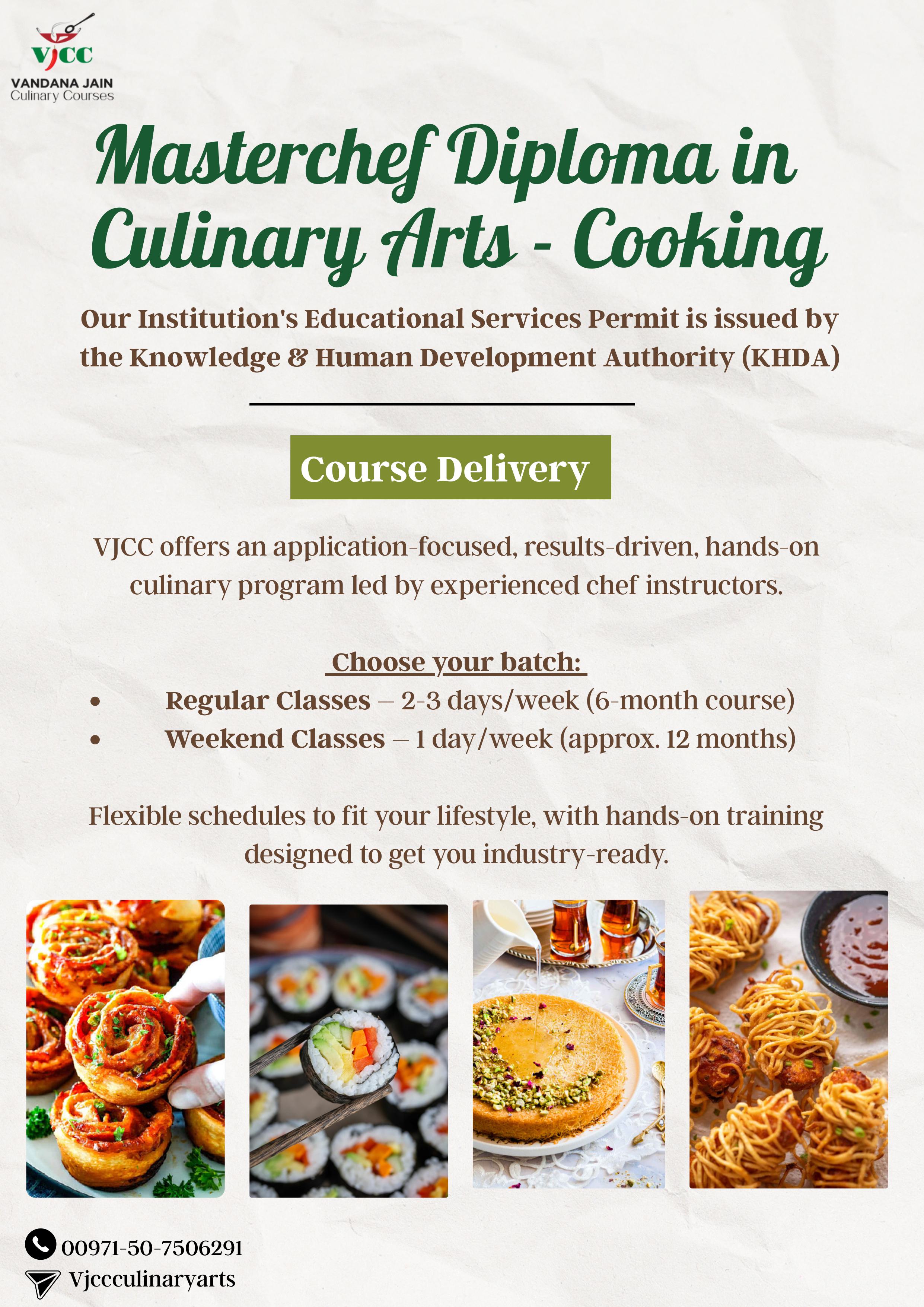 Masterchef Diploma in Culinary Arts - Cooking (6 months)