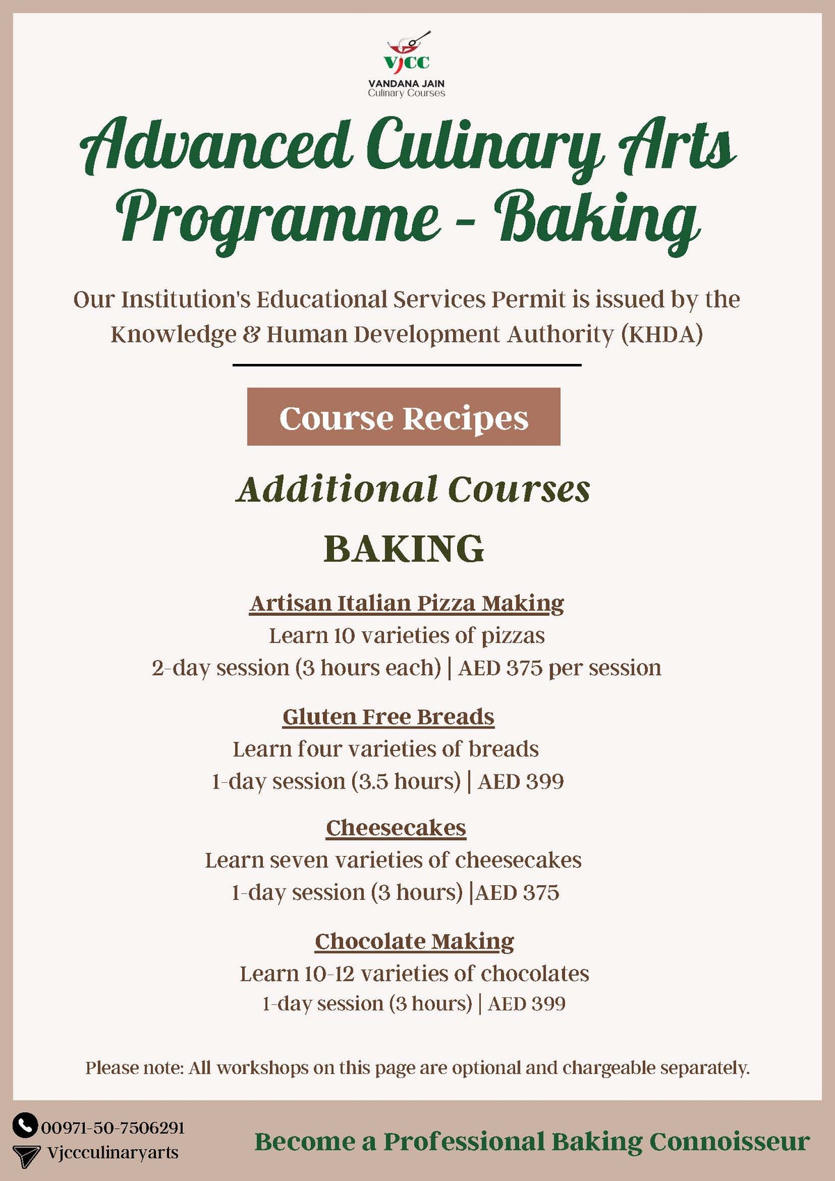 Advanced Culinary Arts Programme – Baking (41-Day)