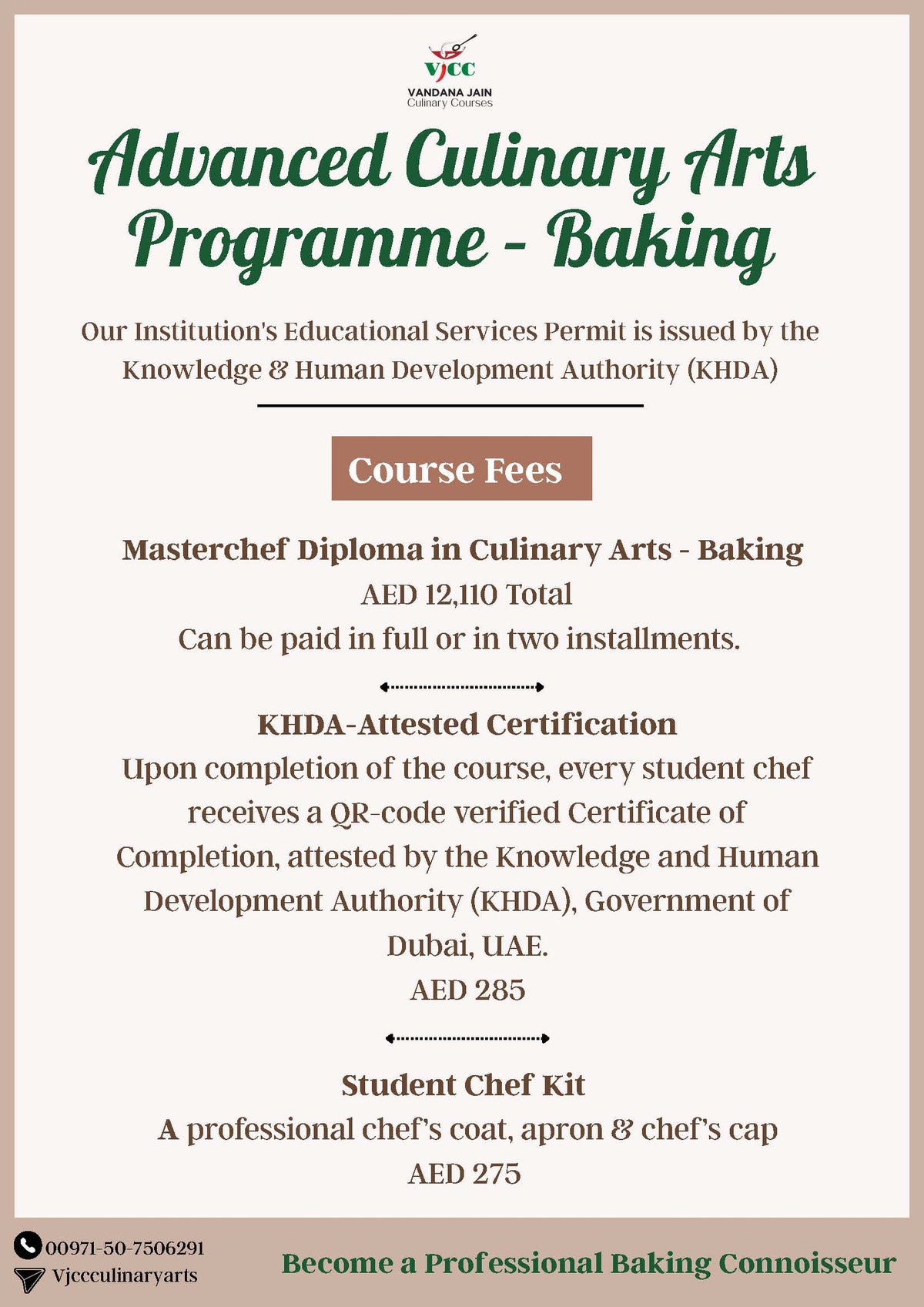 Advanced Culinary Arts Programme – Baking (41-Day)