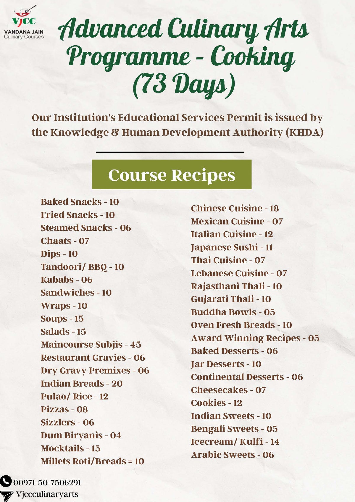 73 Day Advanced Culinary Arts Progamme-Cooking