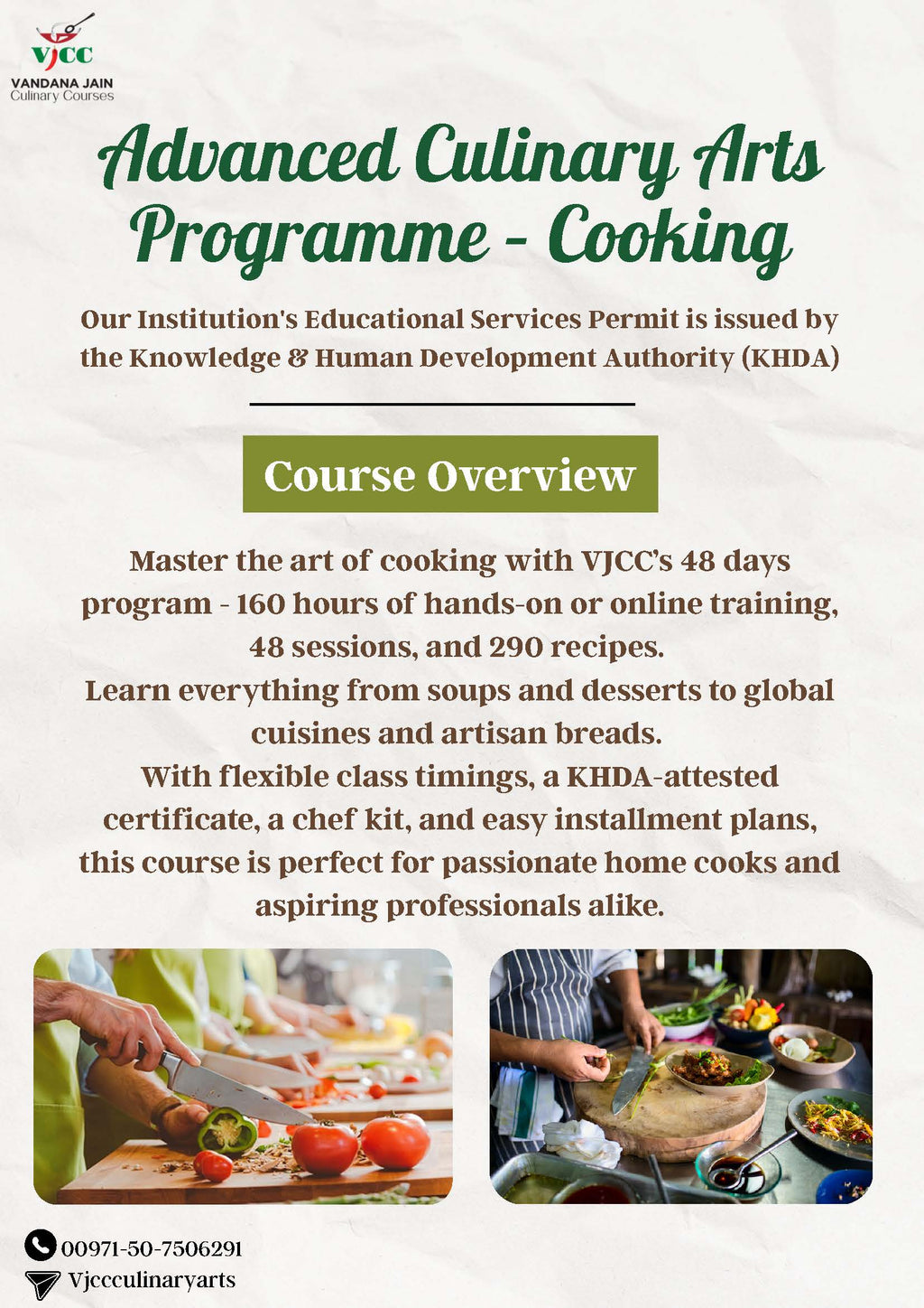 Advanced Culinary Arts Programme - Cooking (48-Day)