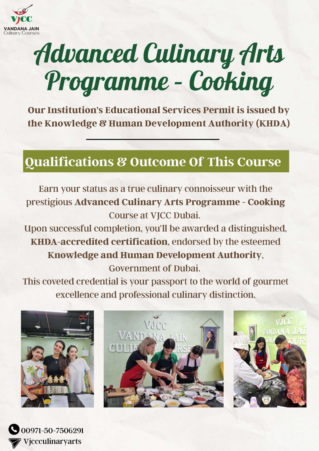Advanced Culinary Arts Programme - Cooking (48-Day)