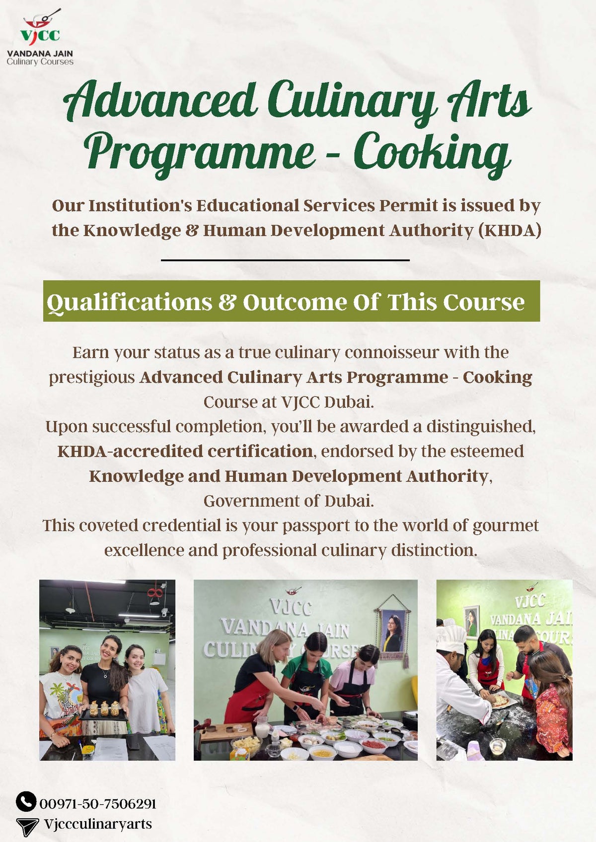 Advanced Culinary Arts Programme - Cooking (48-Day)