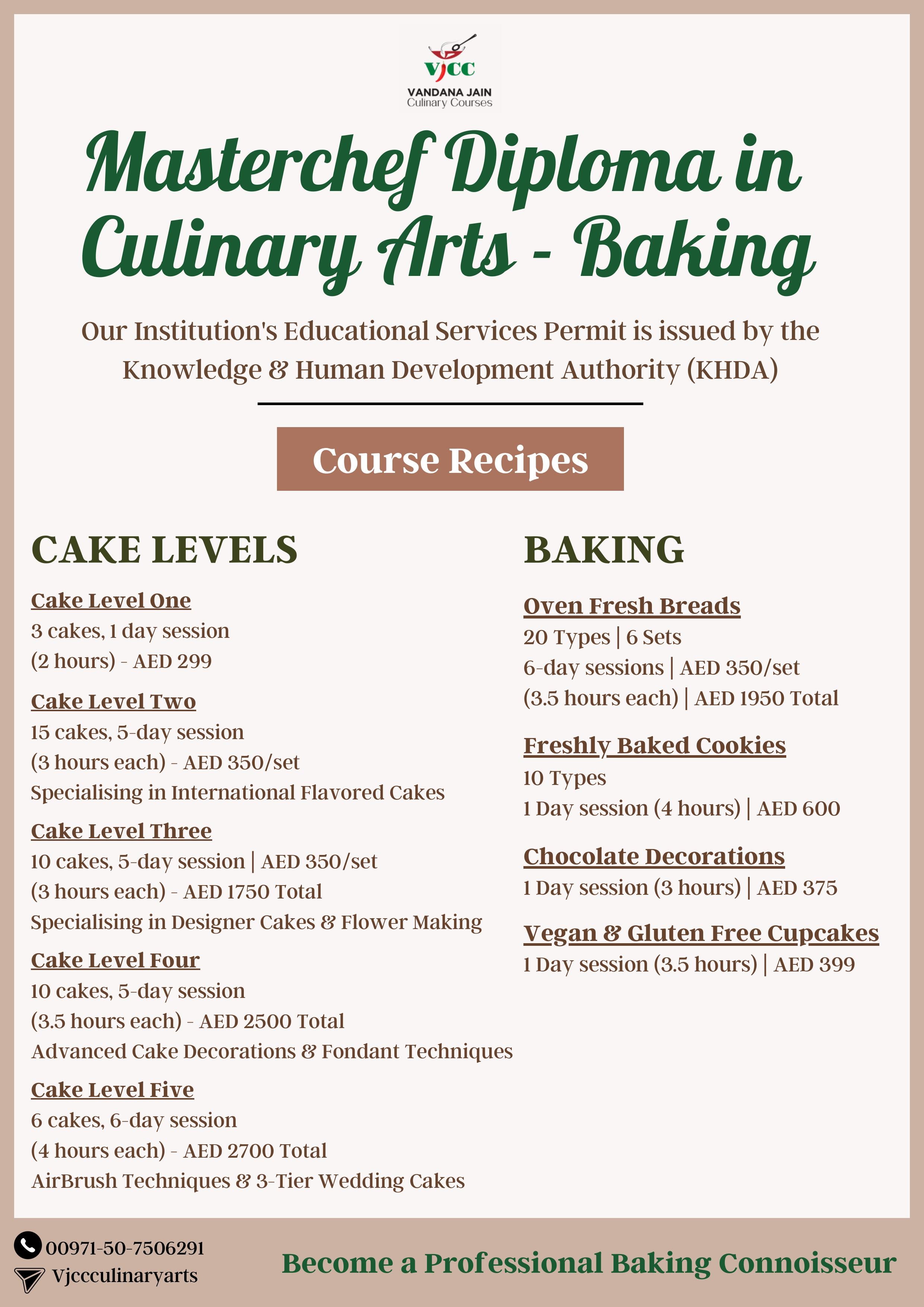 Masterchef Diploma in Culinary Arts - Baking (35 Days)