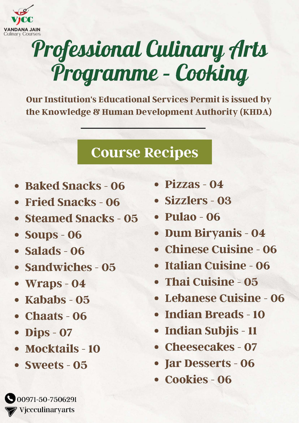 26 Day Culinary Arts Programme-Cooking