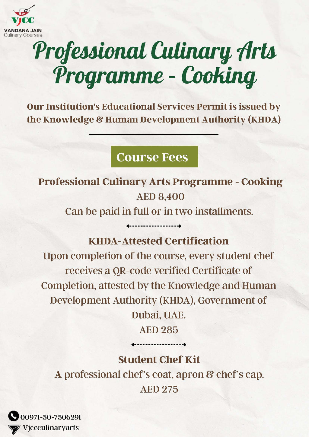 26 Day Culinary Arts Programme-Cooking