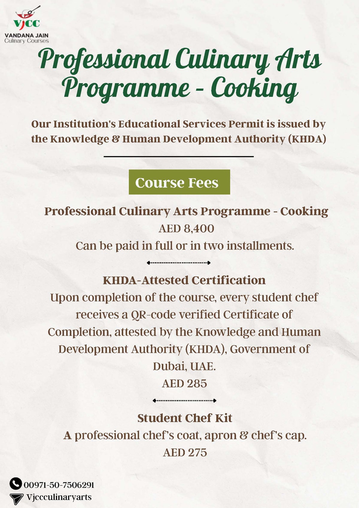 26 Day Culinary Arts Programme-Cooking