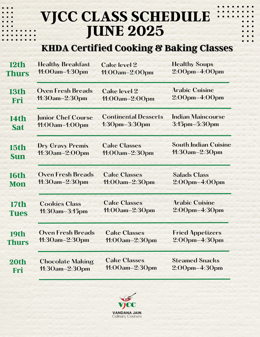 Upcoming course schedules