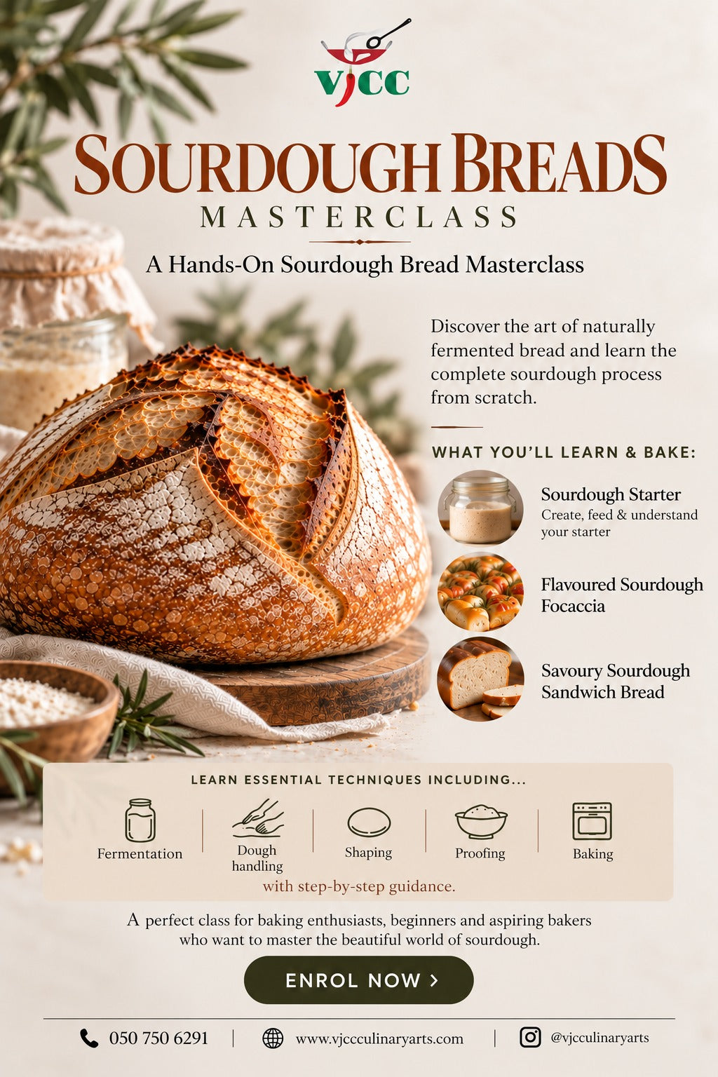 Sourdough Breads Masterclass Workshop