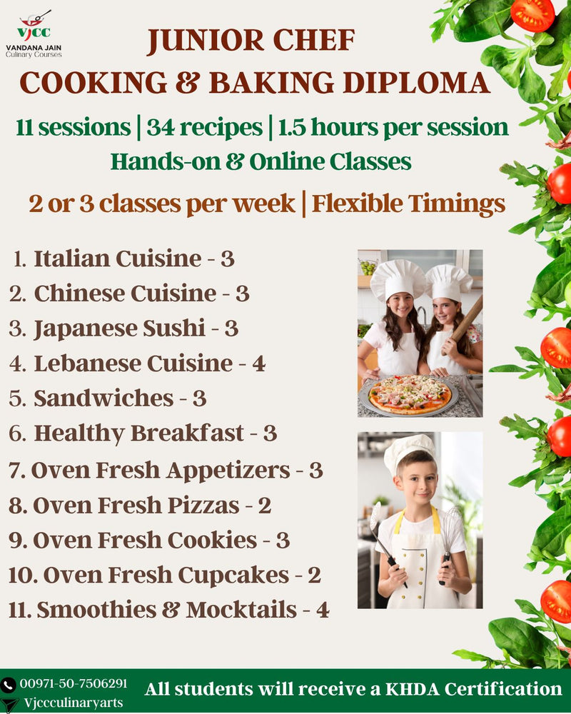 Junior Chef Cooking & Baking Diploma (11 Days)