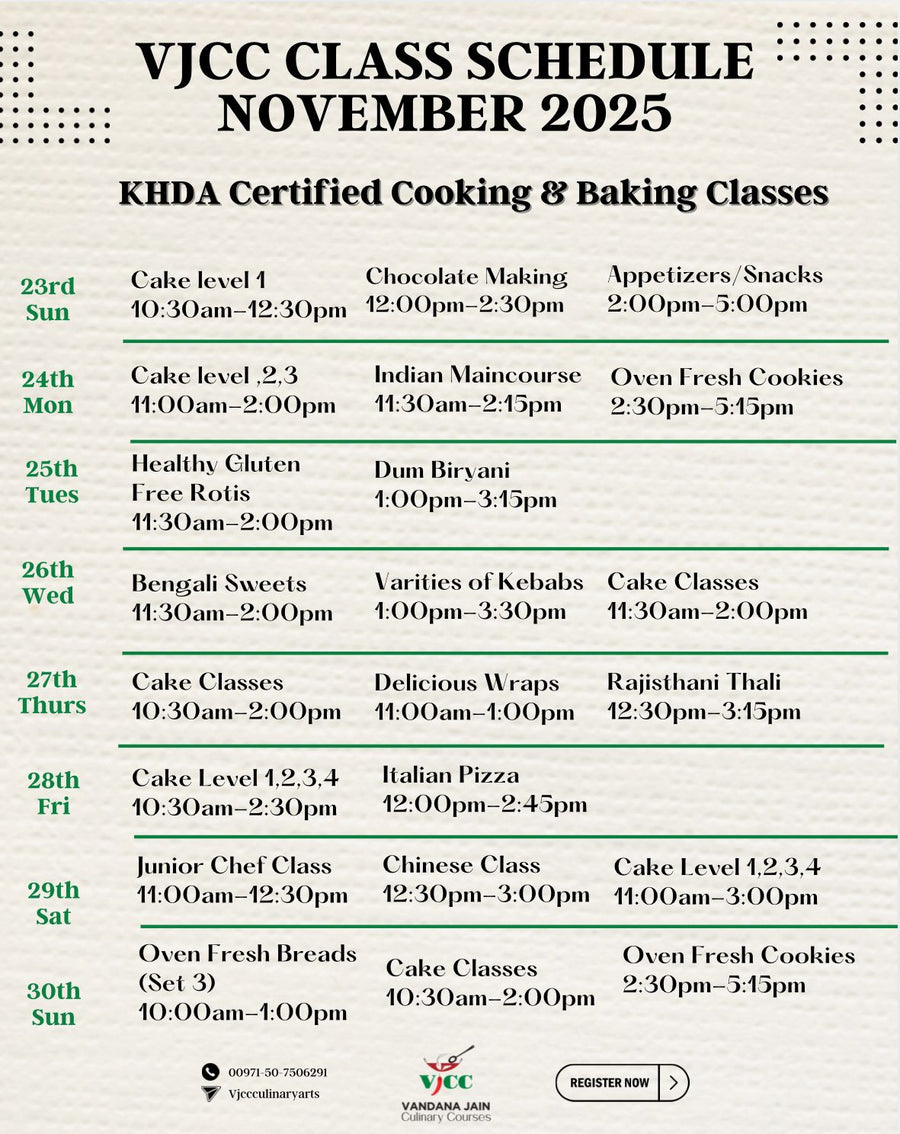 Upcoming course schedules